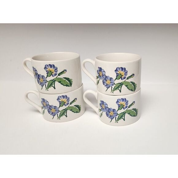 International Tableworks Terrace Blossoms Coffee Lot of 4 Tea Mugs - Picture 2 of 7